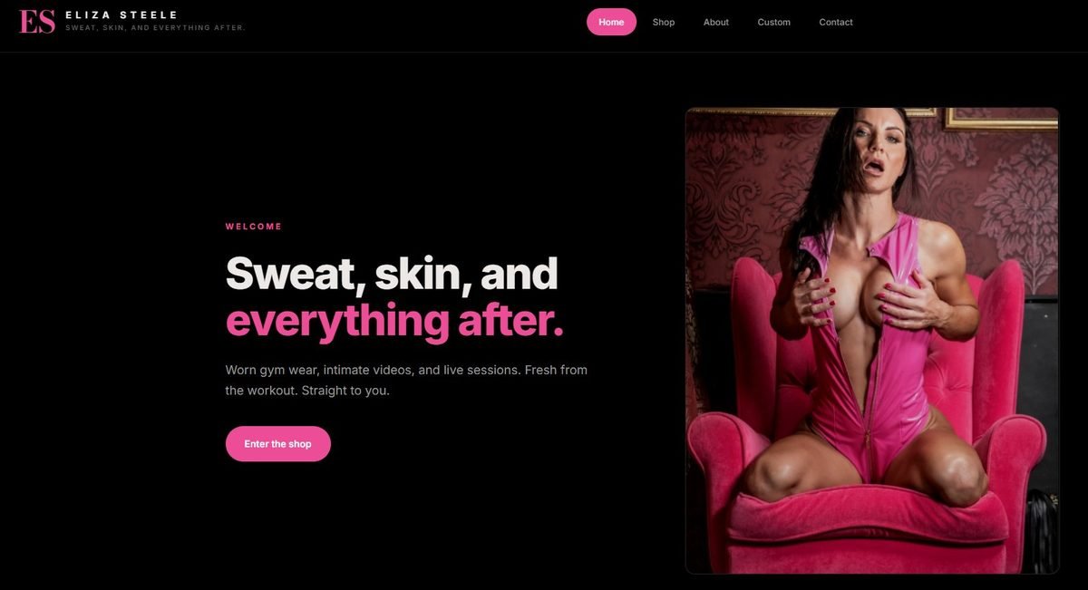 Eliza Steele's Webstore homepage, a live KC Webstore at elizasteelsworld.com